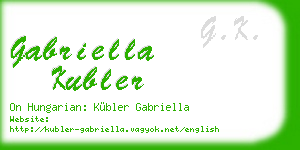 gabriella kubler business card